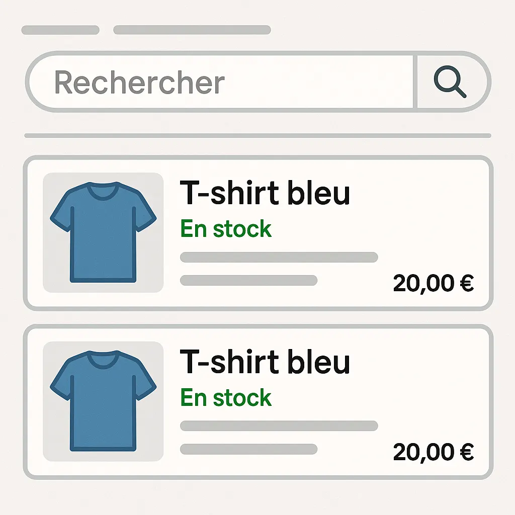 Contenu dupliqué sur un site e-commerce