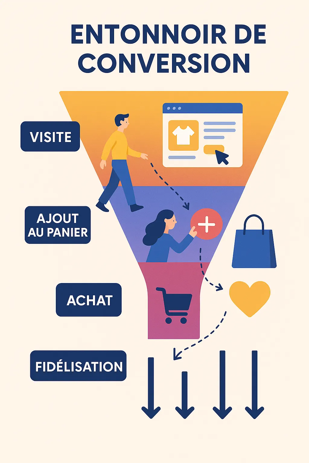 Entonnoir de conversion en e-commerce