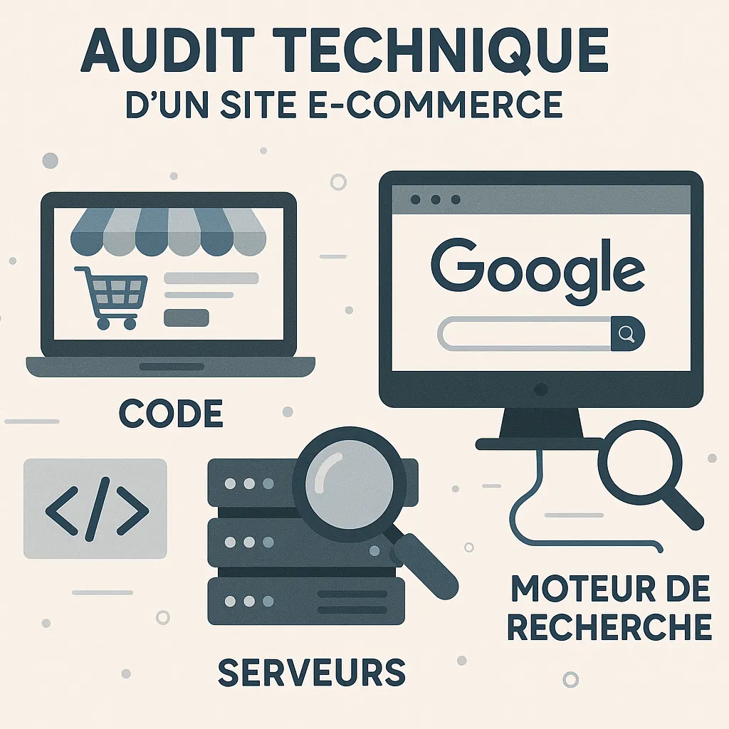 Illustration d’un audit technique de site e-commerce
