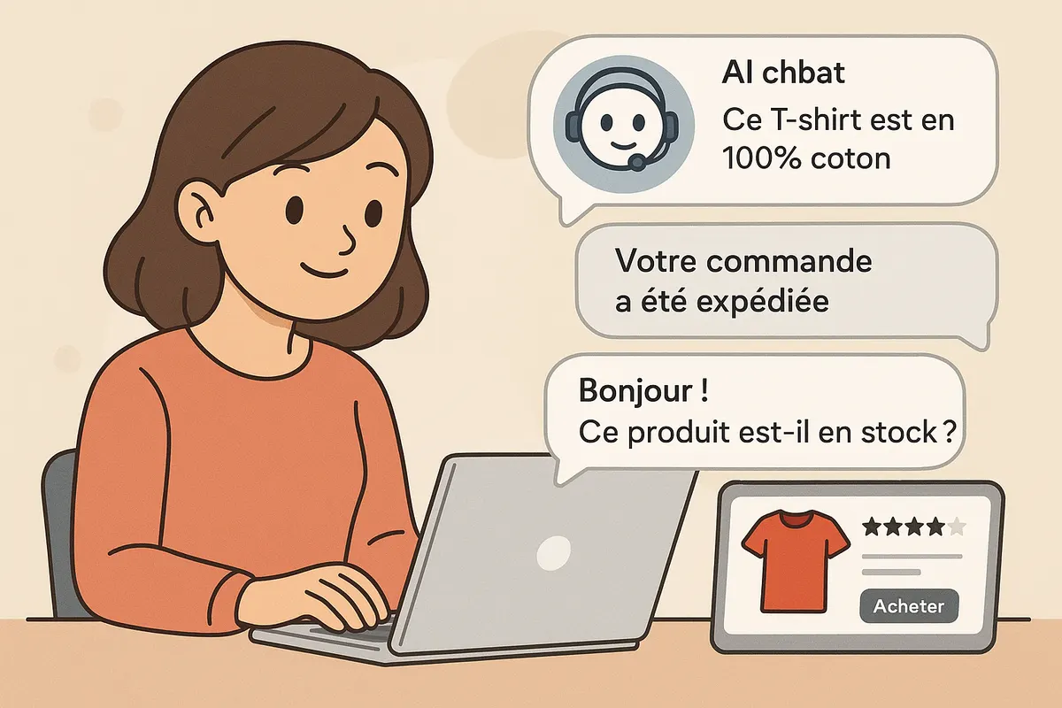 Un chatbot IA guide le client dans sa commande