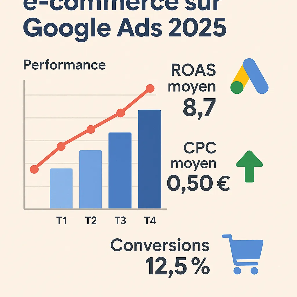 Performances Google Ads e-commerce 2025 sur ordinateur