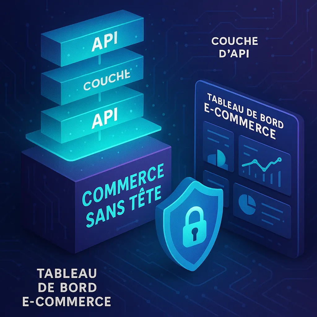Architecture headless avec tokenisation : schéma illustratif