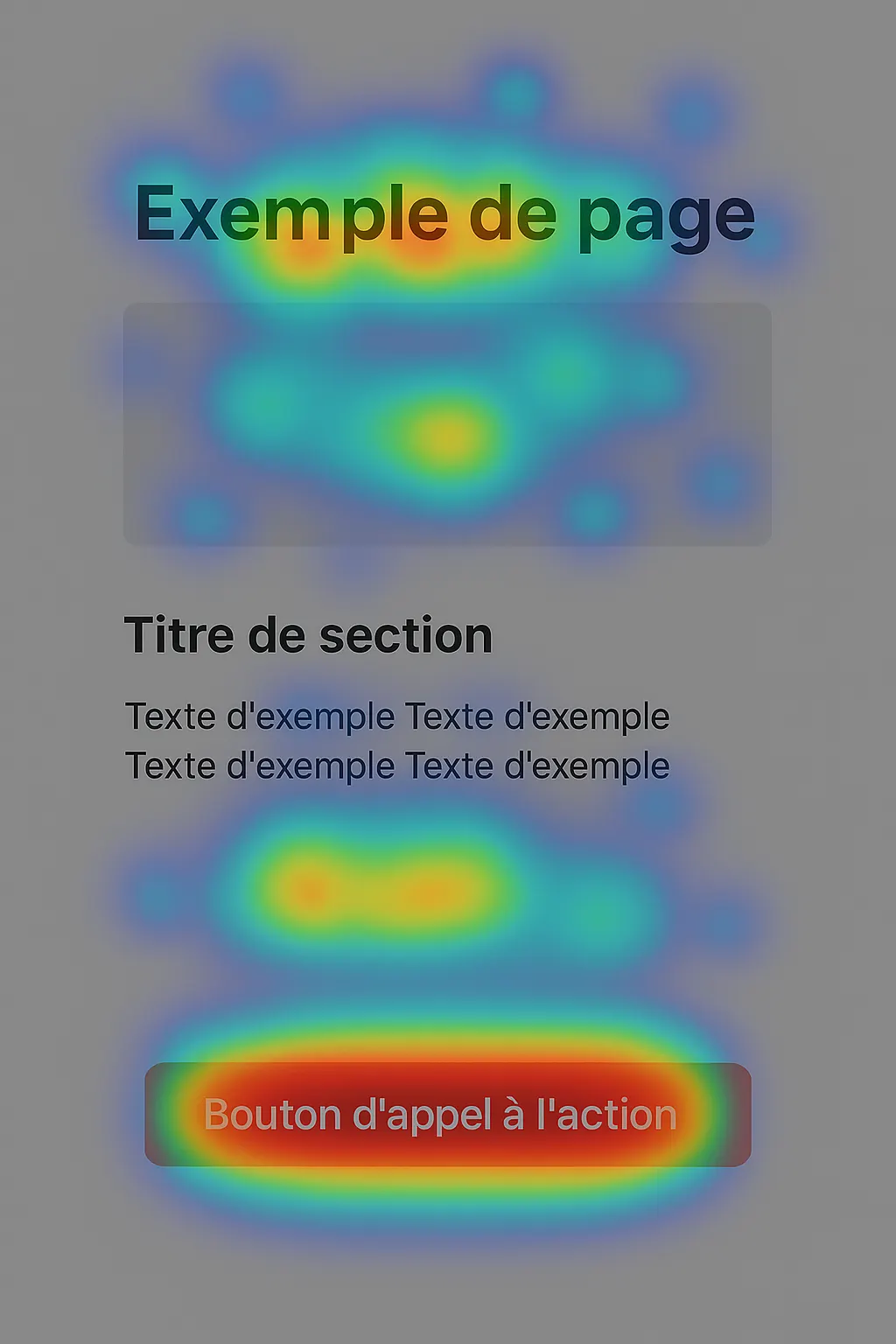Heatmap représentant les clics d’un utilisateur sur une page web
