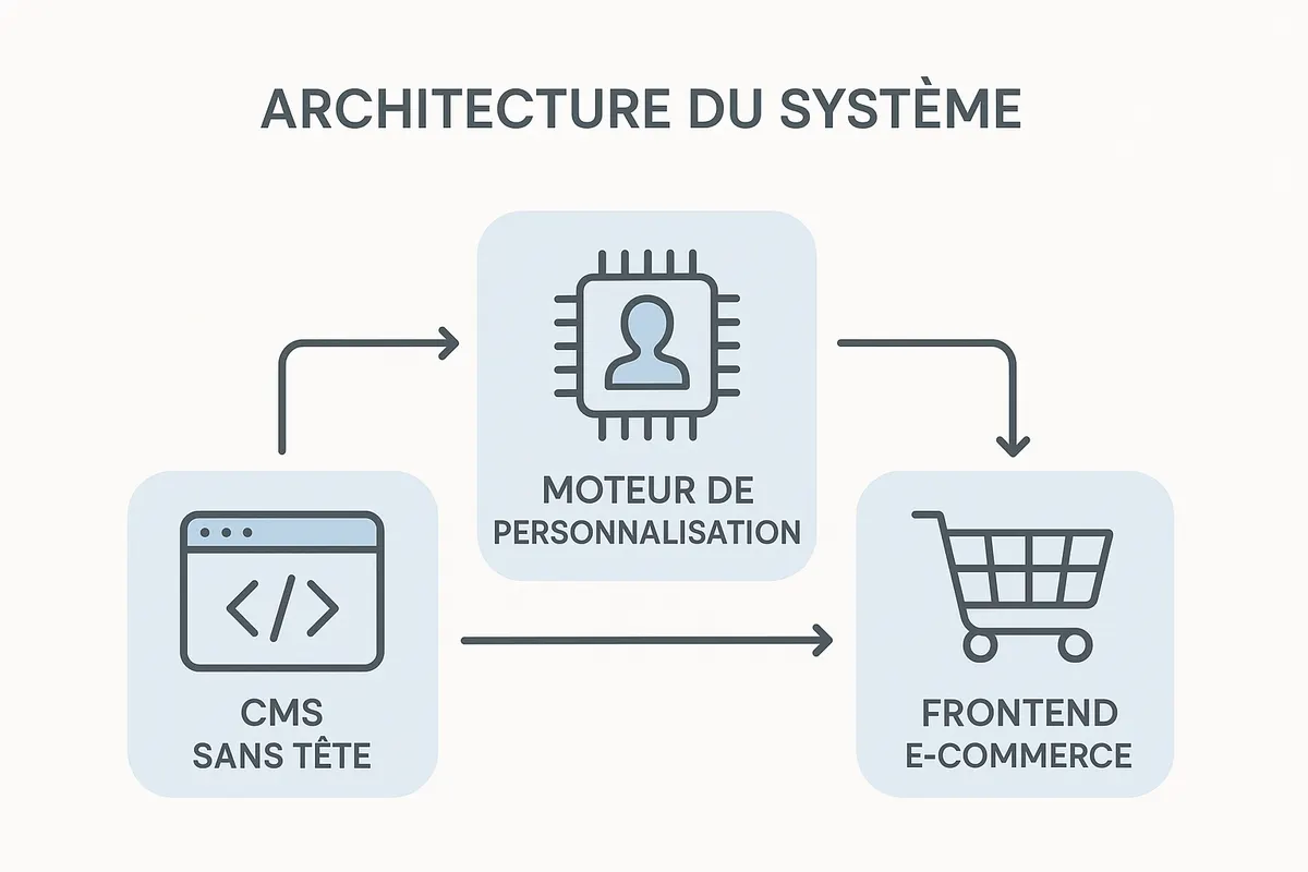 Architecture technique d'un moteur de recommandations connecté à un CMS headless