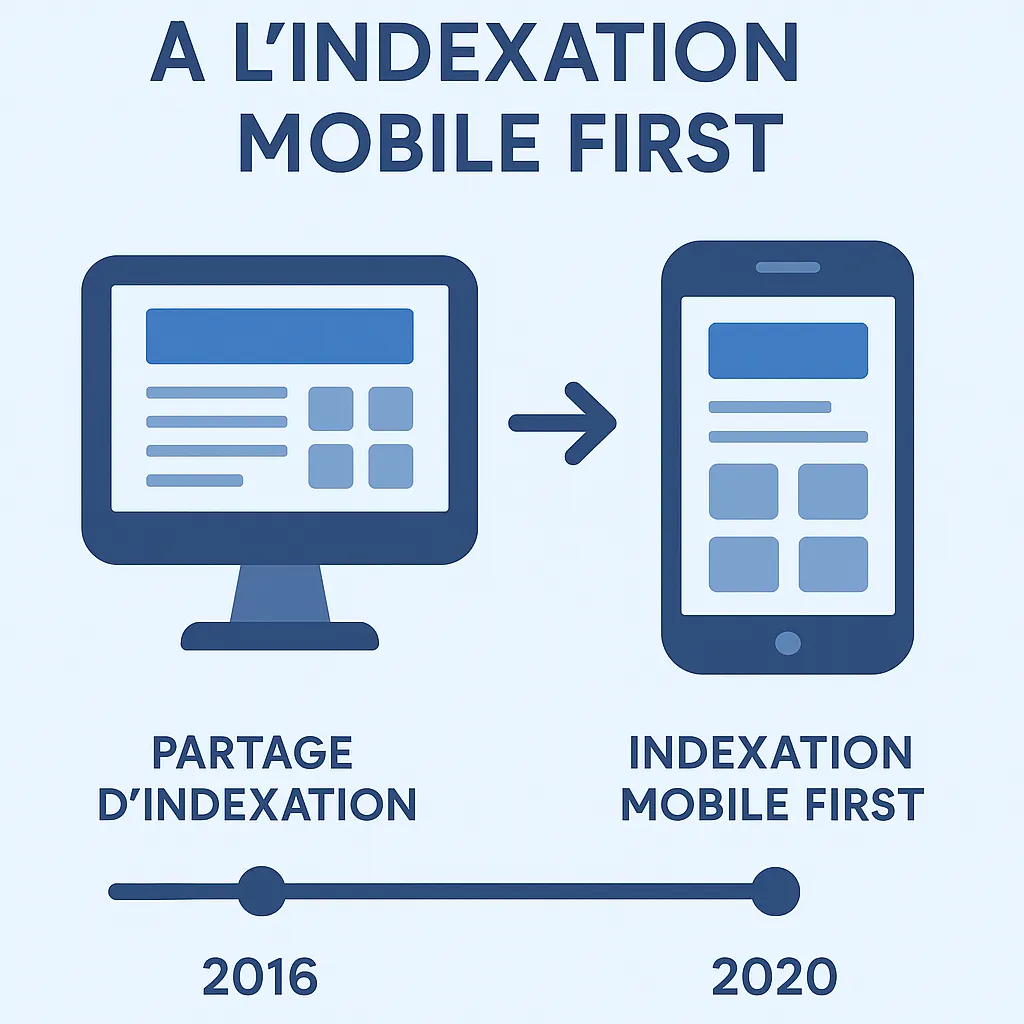 Infographie indexation mobile-first Google