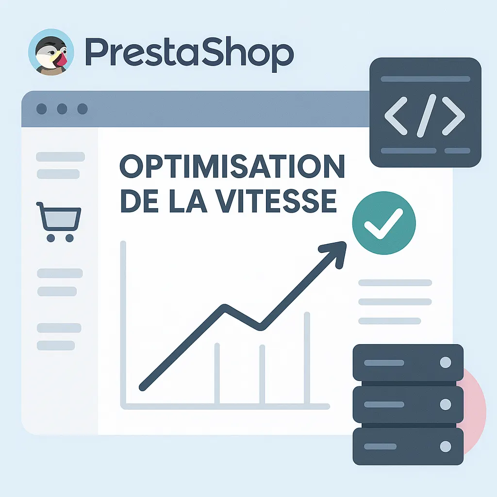 Illustration d'une boutique PrestaShop en optimisation de la vitesse