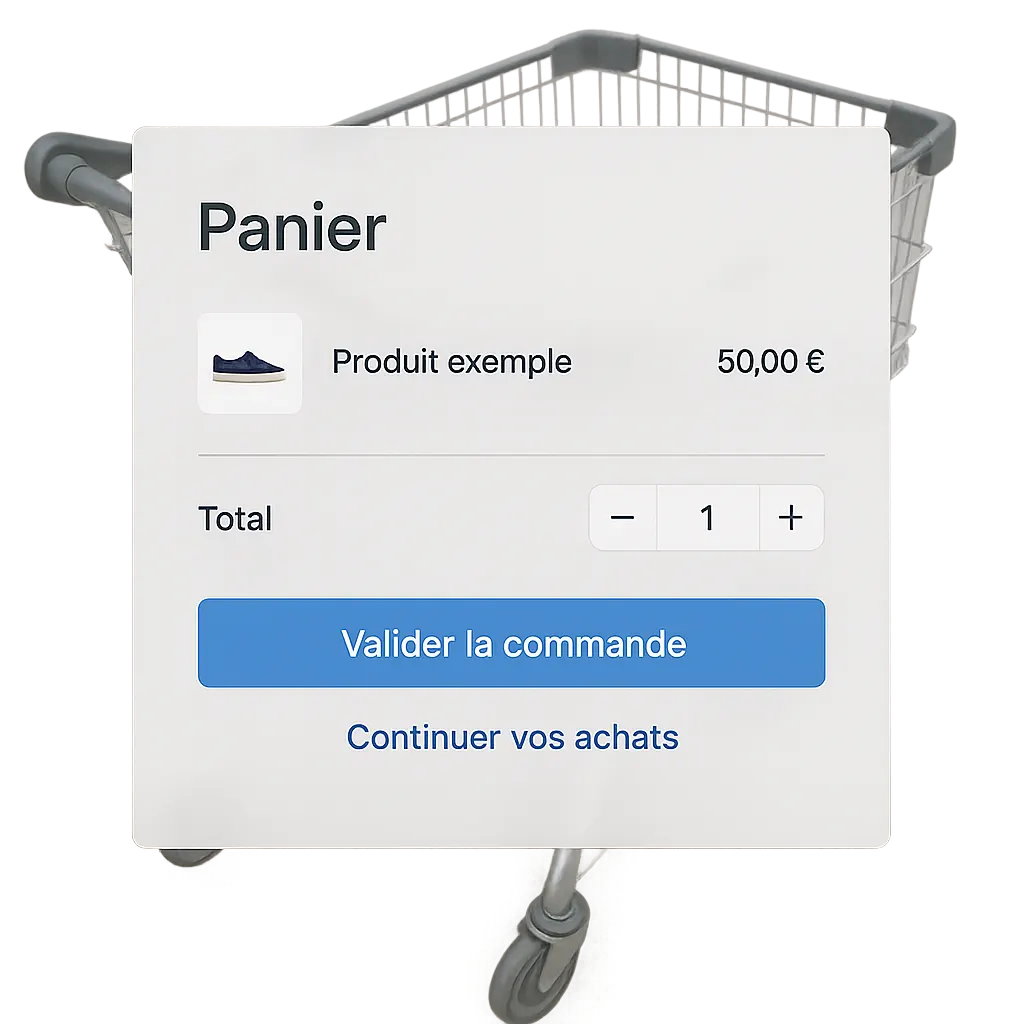 Panier d’achat numérique abandonné