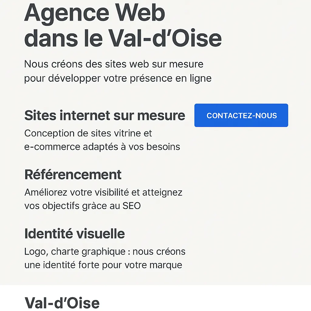 Site web d’agence avec contenu localisé