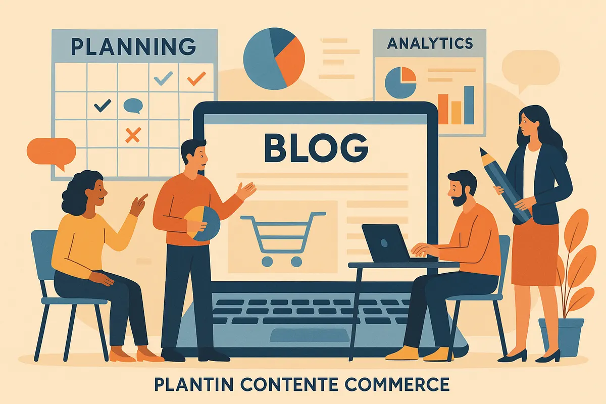 Stratégie de contenu e-commerce avec calendrier éditorial