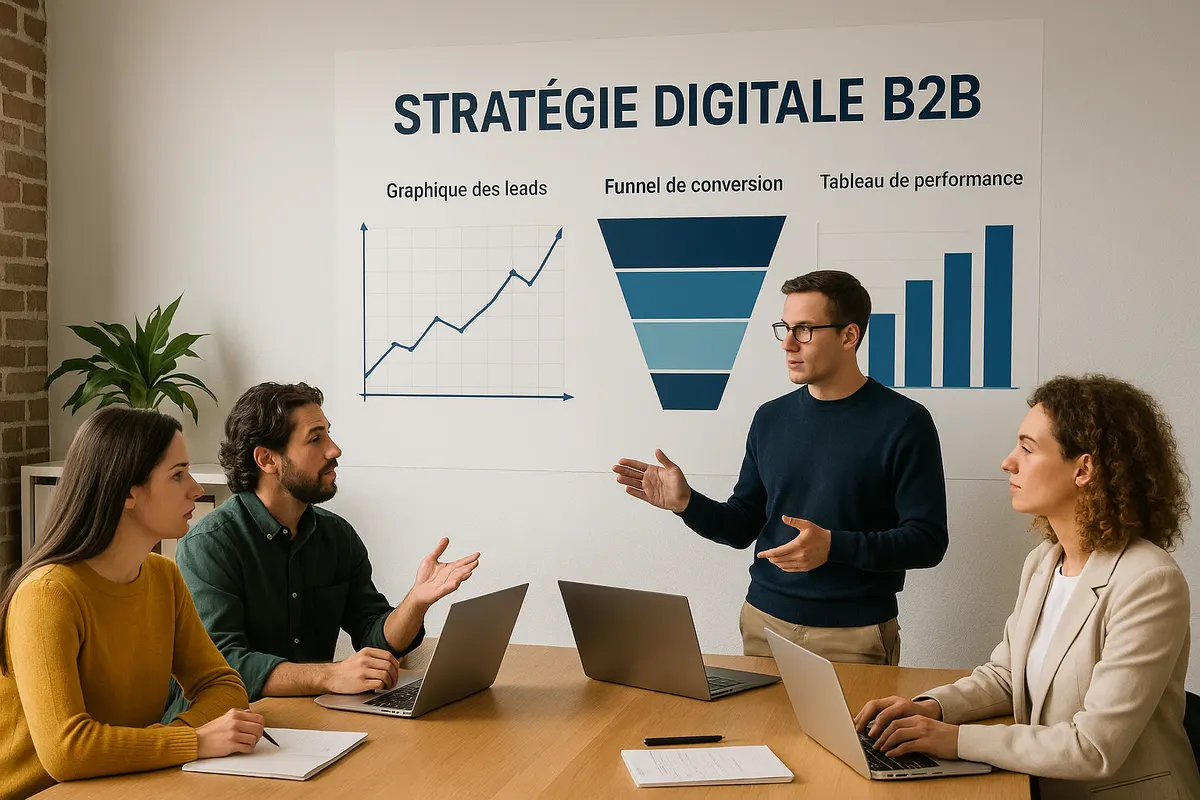 Stratégie digitale de génération de leads B2B en agence web
