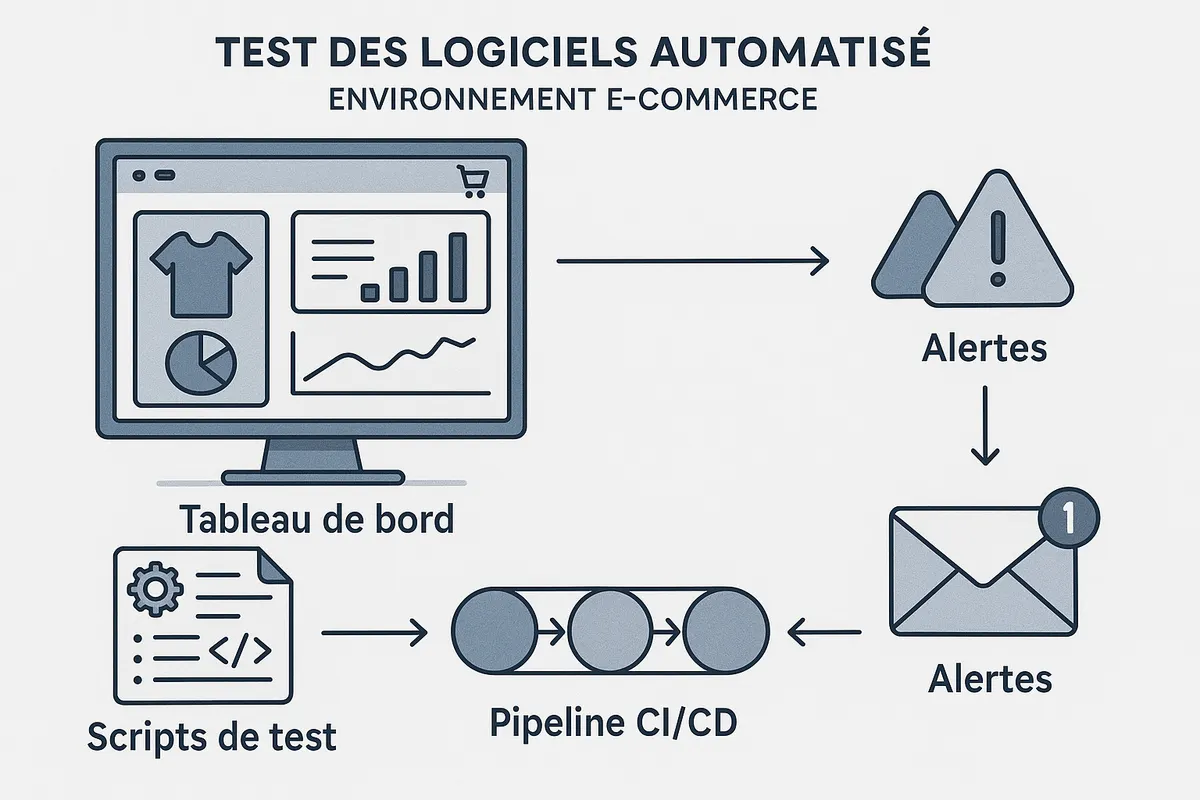 Illustration de tests automatisés en QA e-commerce
