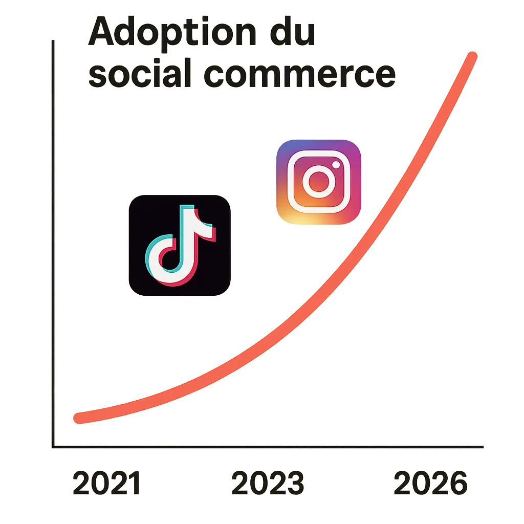 Croissance du social commerce depuis 2021