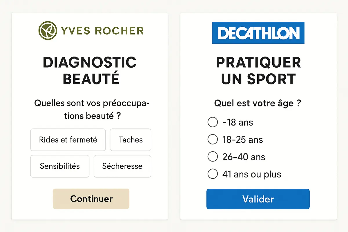 Exemples de diagnostics clients gamifiés