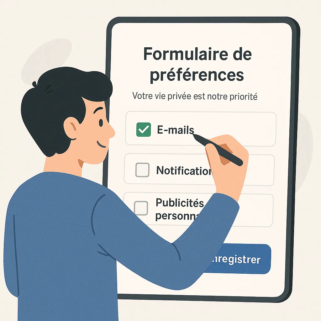 Utilisateur remplissant un formulaire volontairement